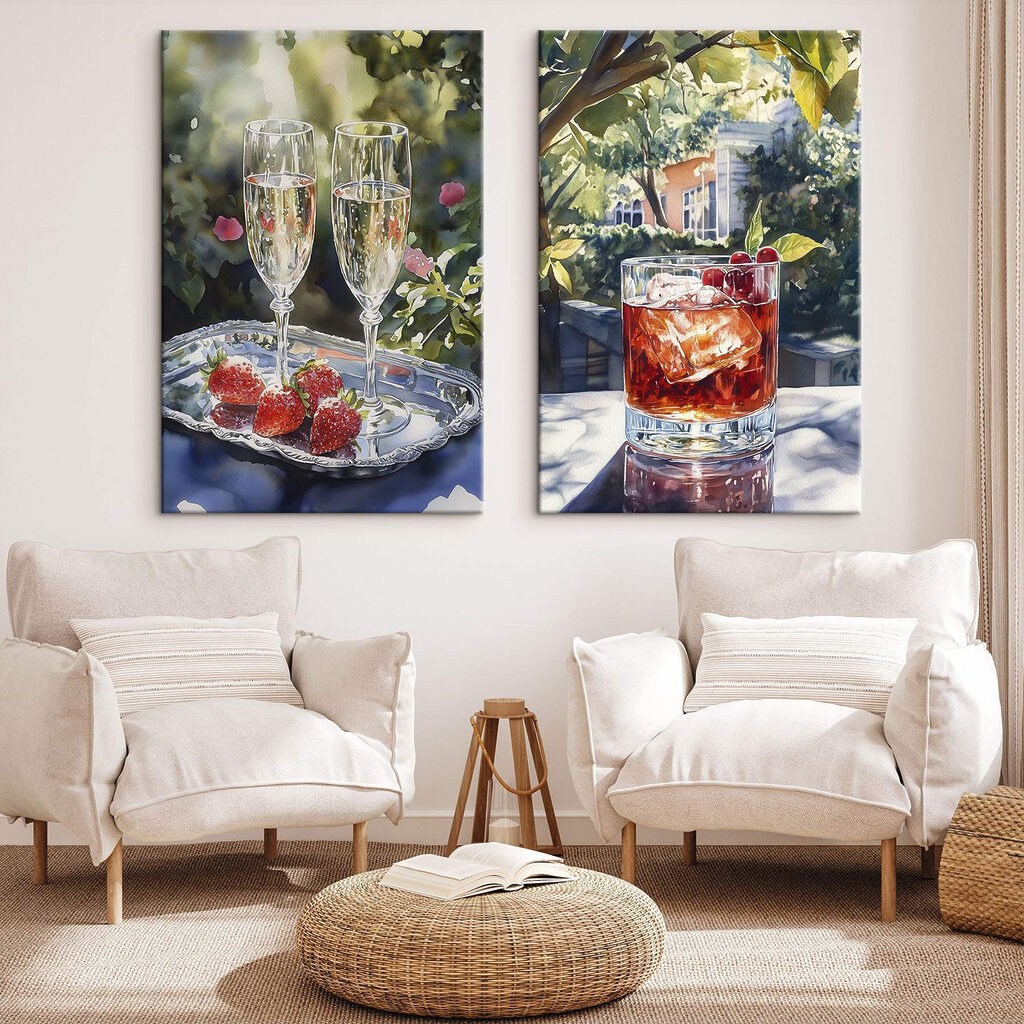 Sommer im Glas in einem Interieur