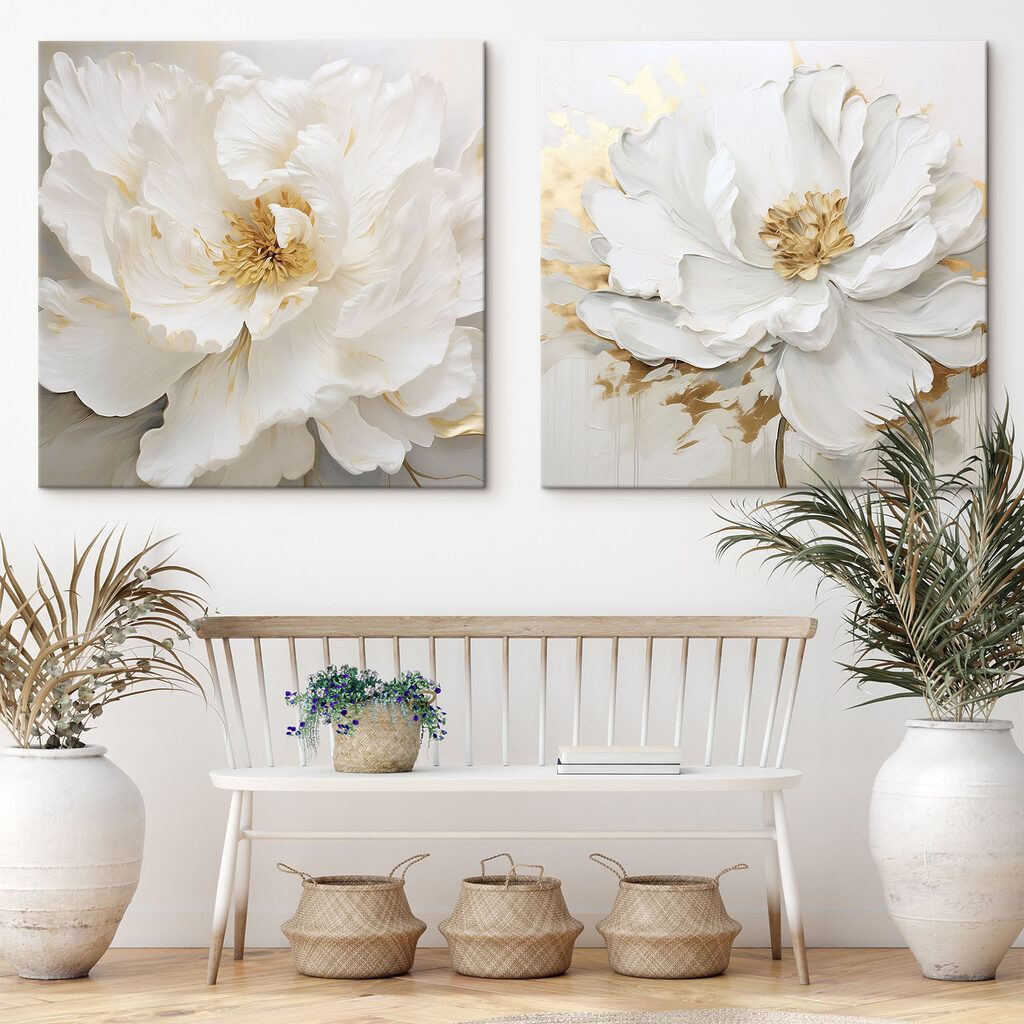 Opulente Blüten in einem Interieur