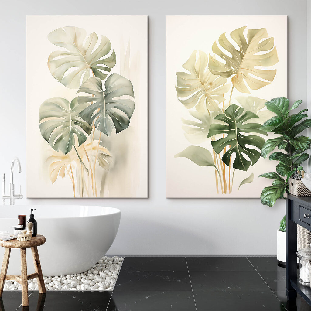 Blätter im Licht in einem Interieur