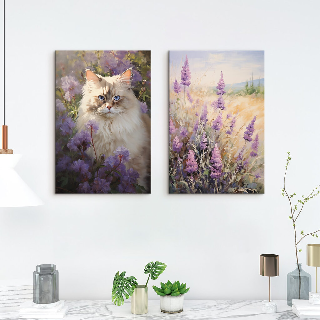 Katze im Blumenfeld — Interieur 1