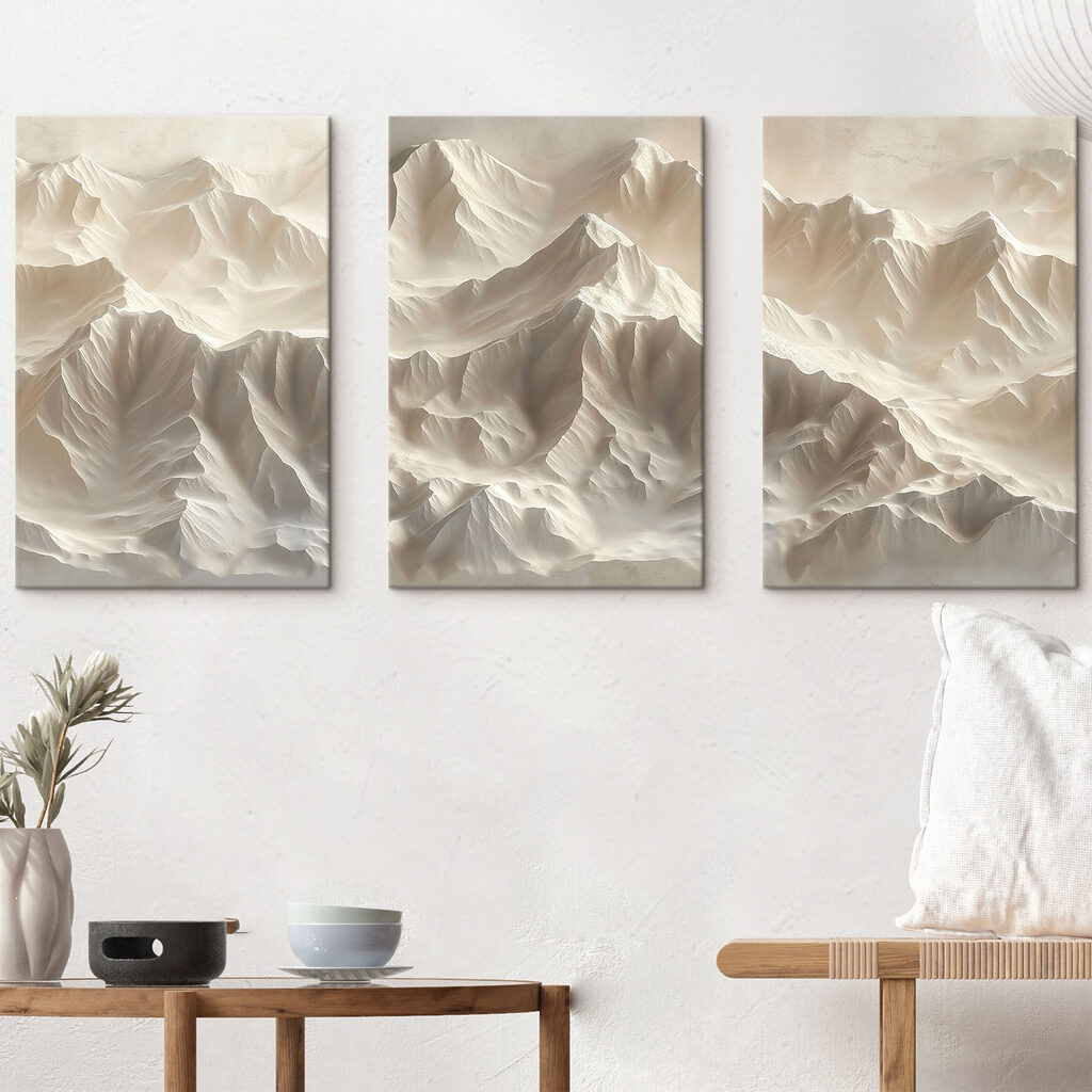 Berge aus Licht in einem Interieur