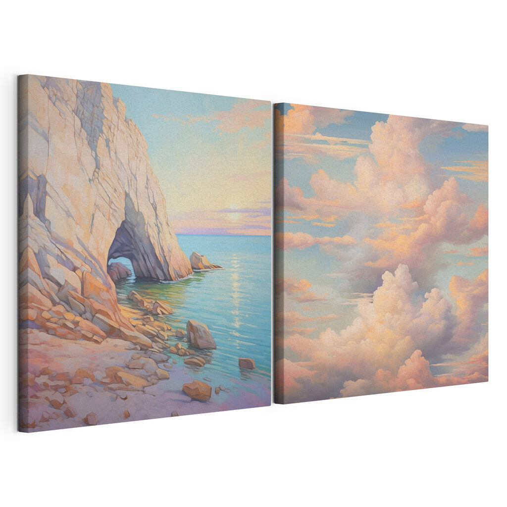 Felsküste und Wolken — Produktansicht