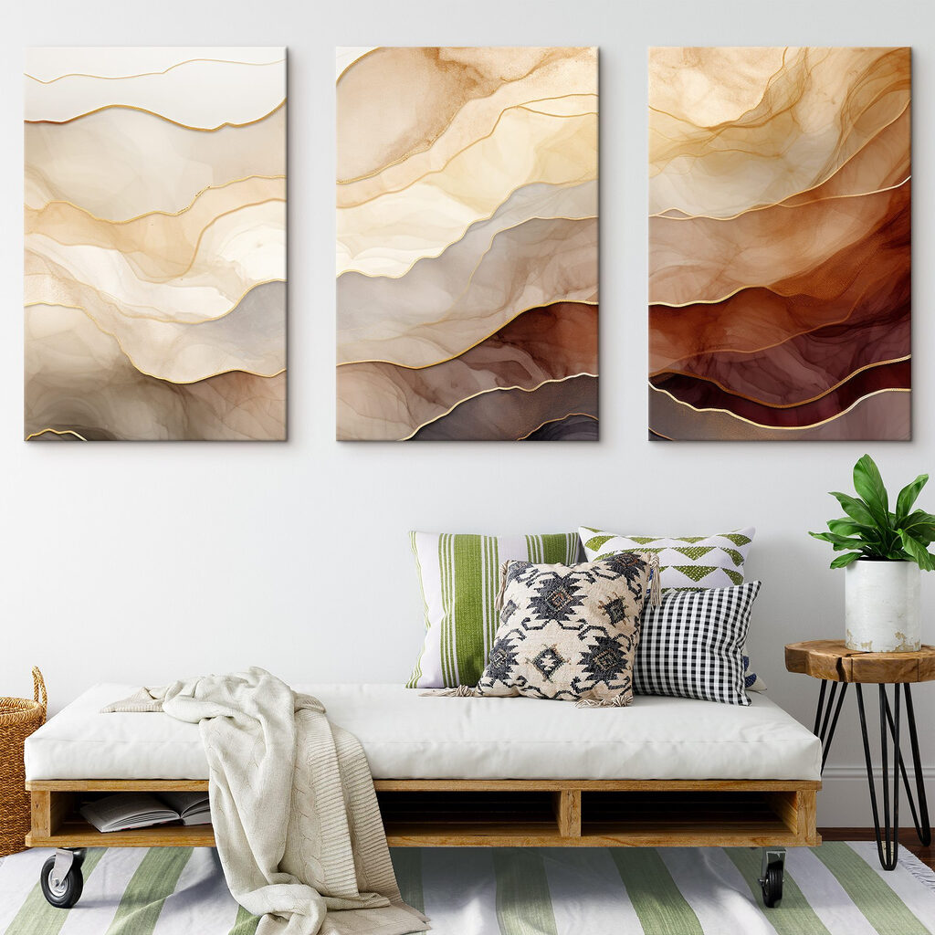 Schichten der Erde in einem Interieur