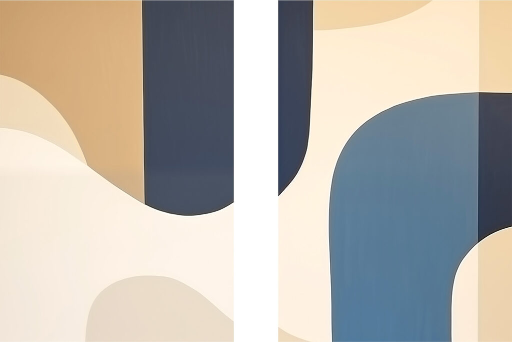 Ruhige Schwünge — ganzes Design