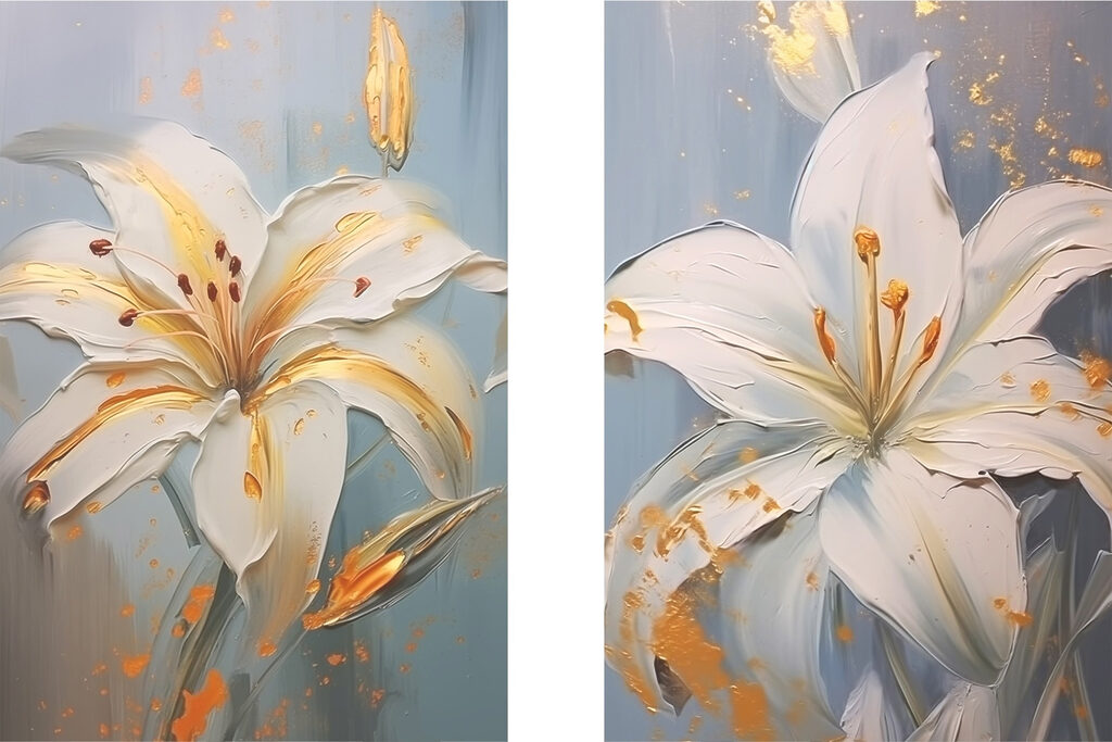 Strahlend weiße Blüten — ganzes Design