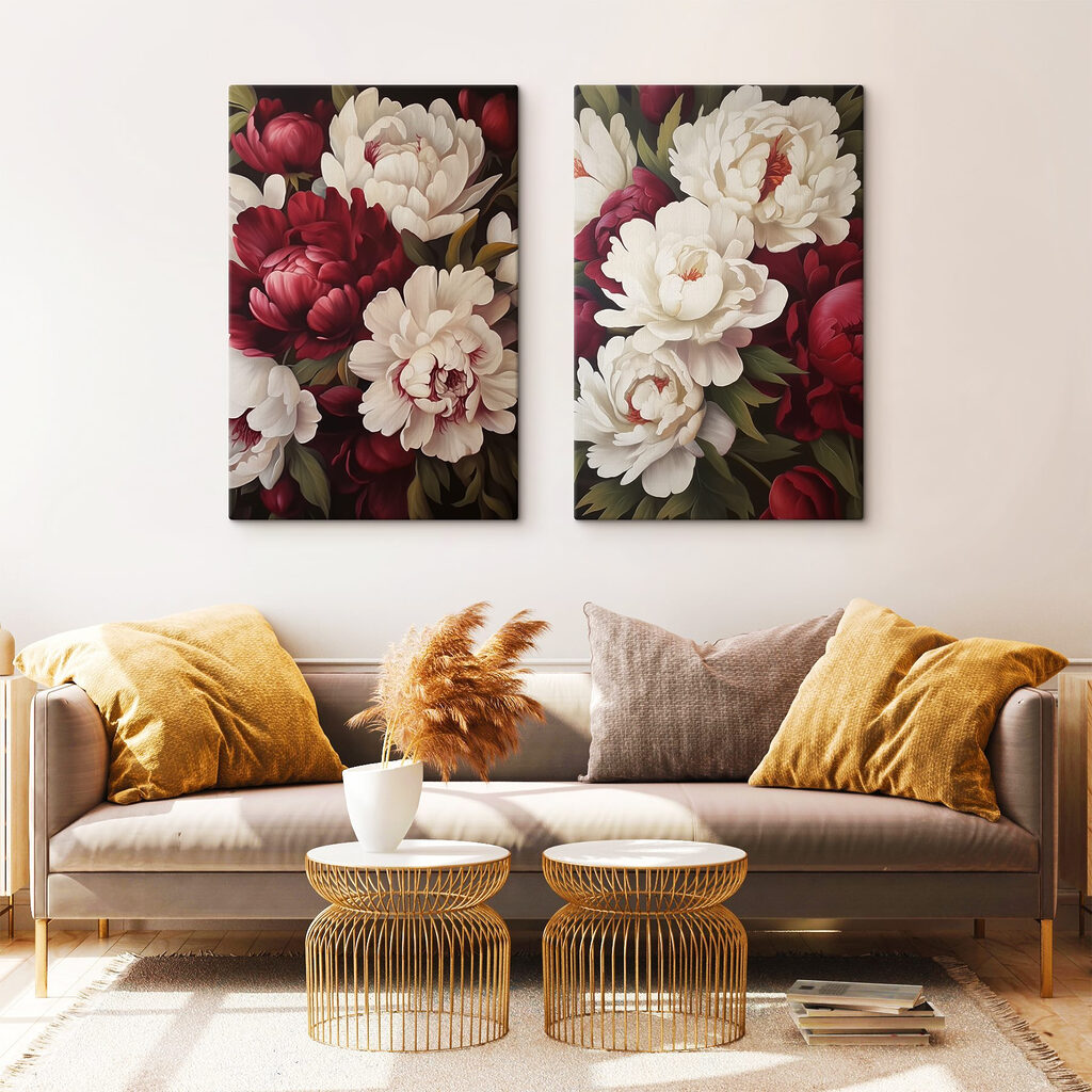 Blüten in lebendiger Harmonie in einem Interieur