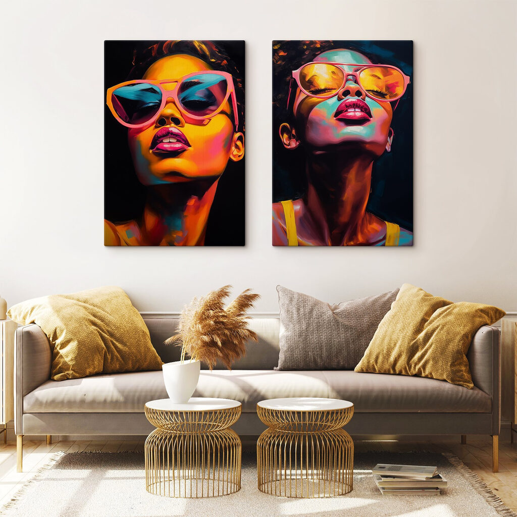 Rosa Sonnenbrille in einem Interieur