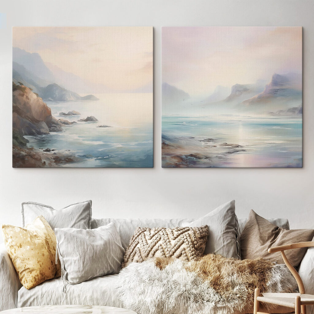 Küste im Dunst in einem Interieur