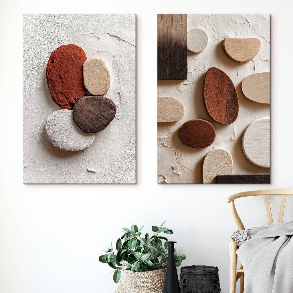 Erdige Kiesel in einem Interieur
