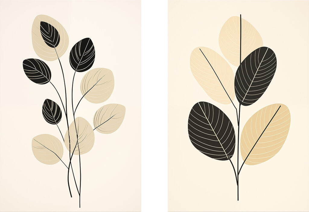 Grafische Blätter — ganzes Design