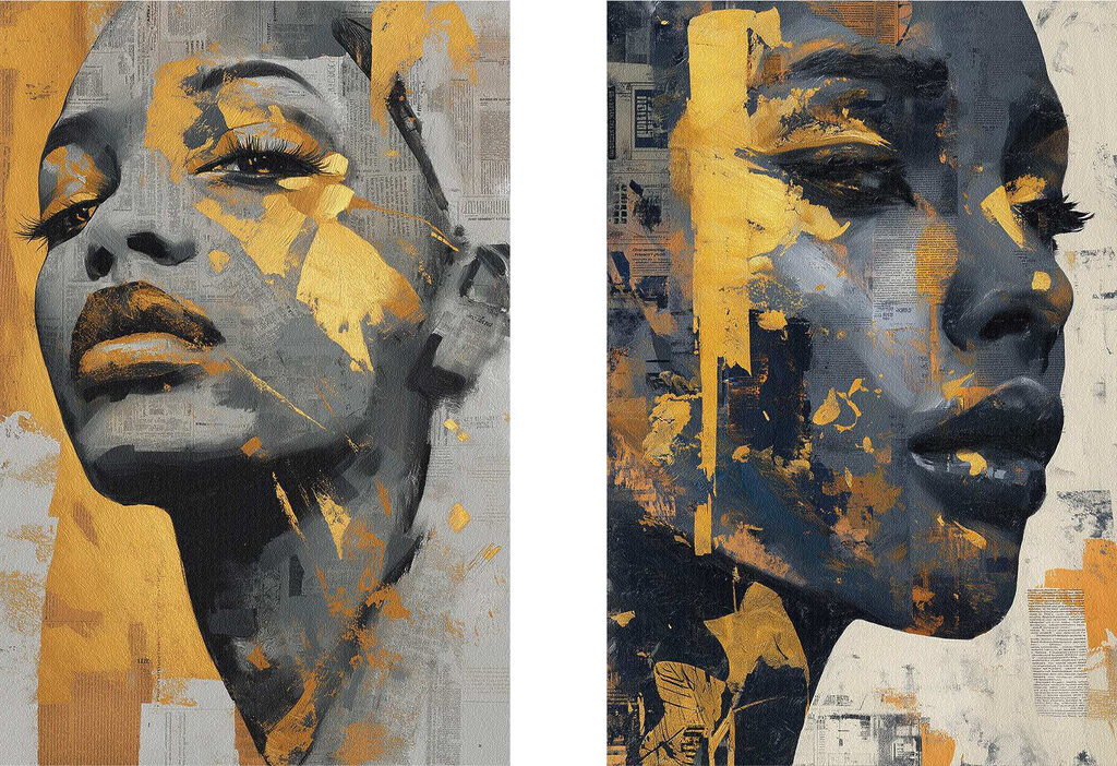 Gesichter als Collage — ganzes Design