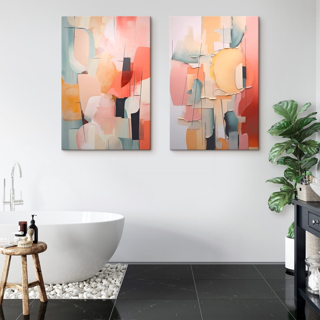 Pastell in Fragmenten in einem Interieur