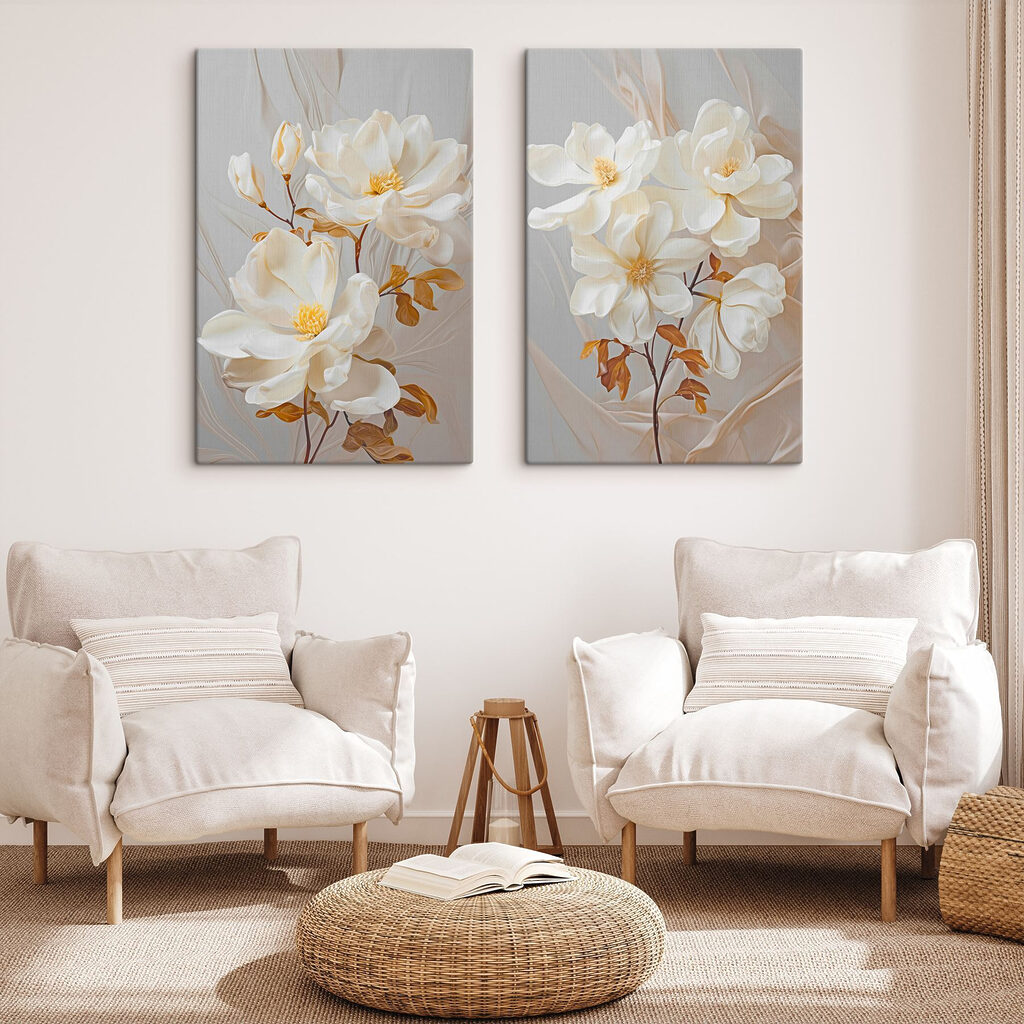 Blüten vor Faltenwurf — Interieur 1