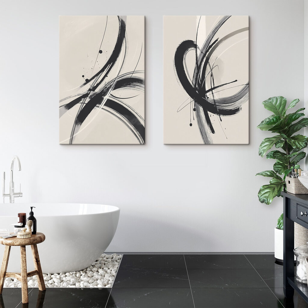 Tinte in Bewegung in einem Interieur