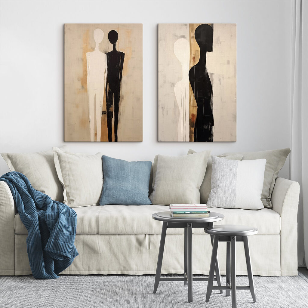 Figuren in Schwarz-Weiß — Interieur 1