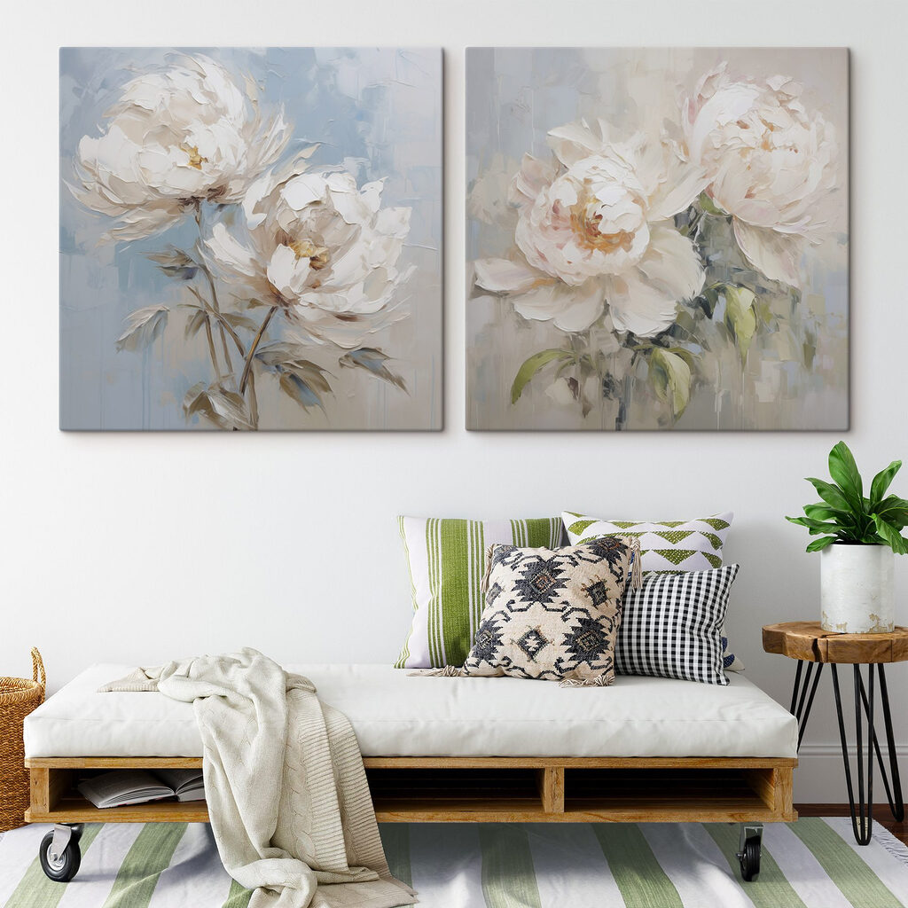 Volle Blütenköpfe in einem Interieur