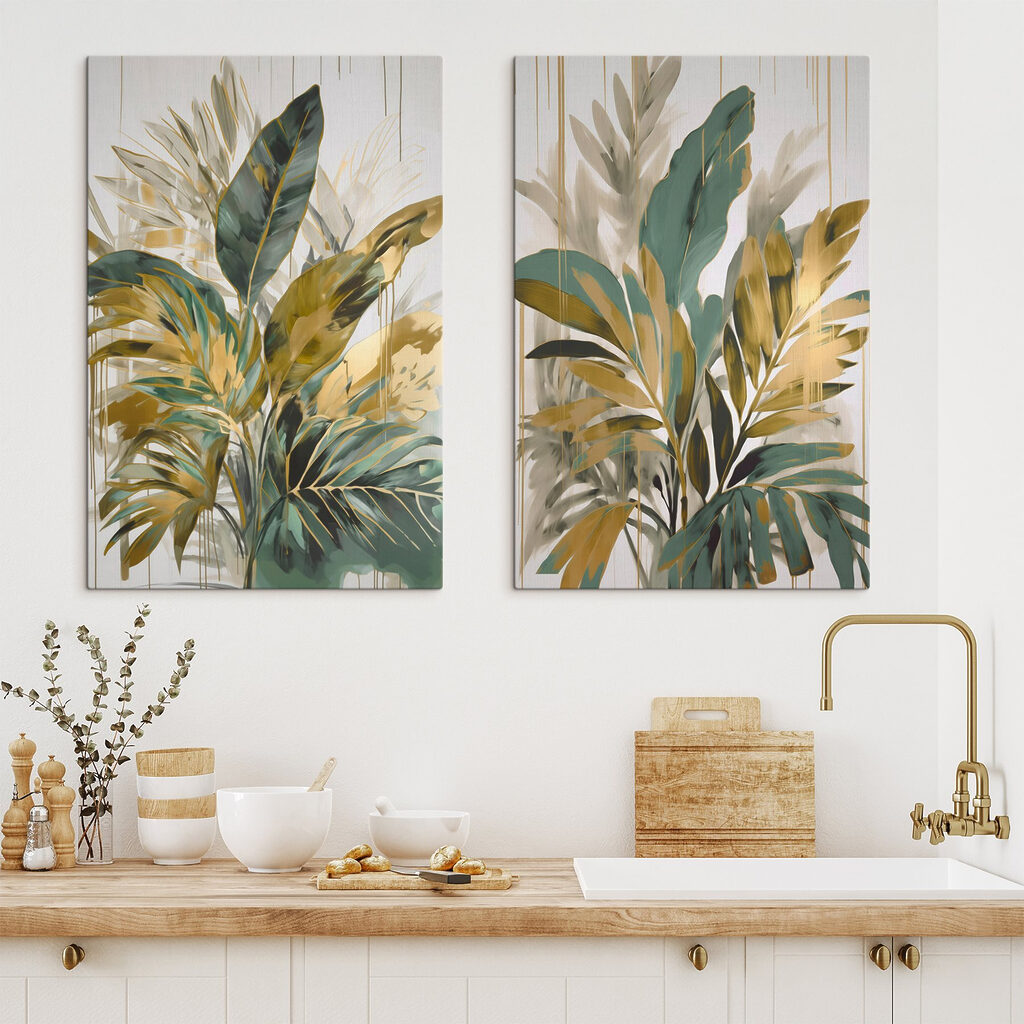 Tropisches Blätterdach in einem Interieur