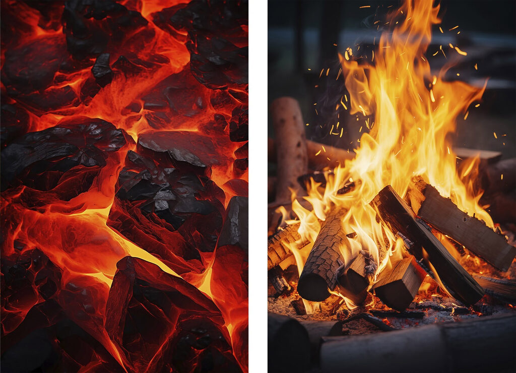 Glut und Flammen — ganzes Design