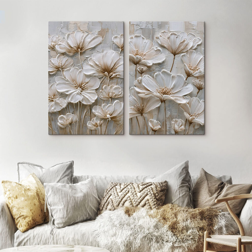 Blüten mit Tiefe in einem Interieur