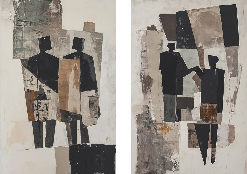 Figuren im Collagestil — ganzes Design