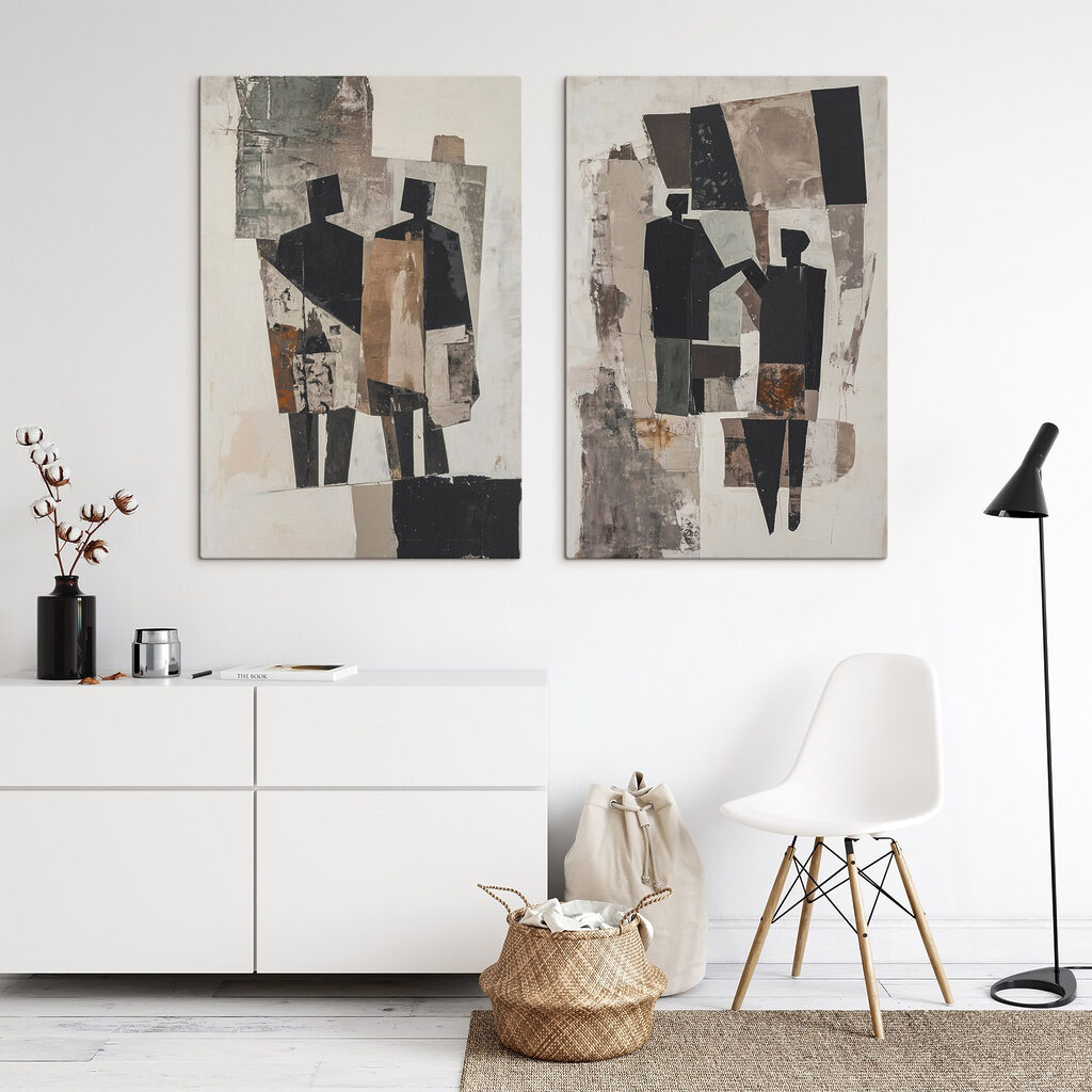 Figuren im Collagestil — Interieur 2