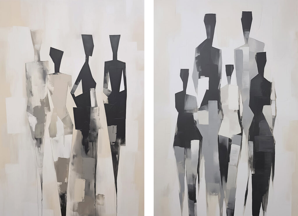 Schlanke Gestalten — ganzes Design