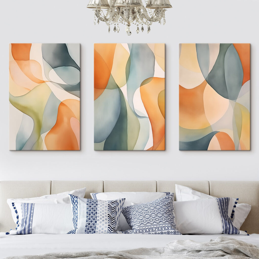 Farbe in sanfter Bewegung in einem Interieur