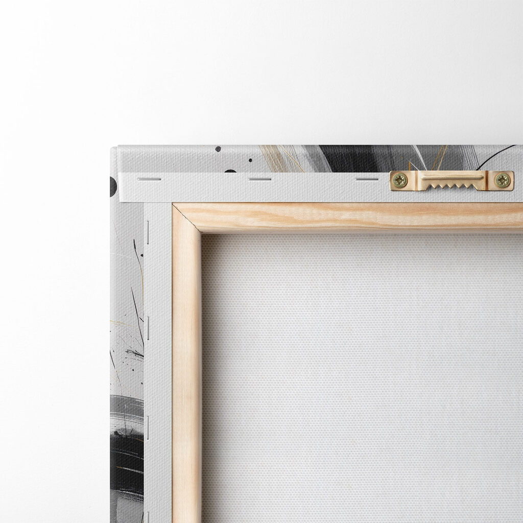 Schwarz-gelbe Pinselschwünge — Rückseite
