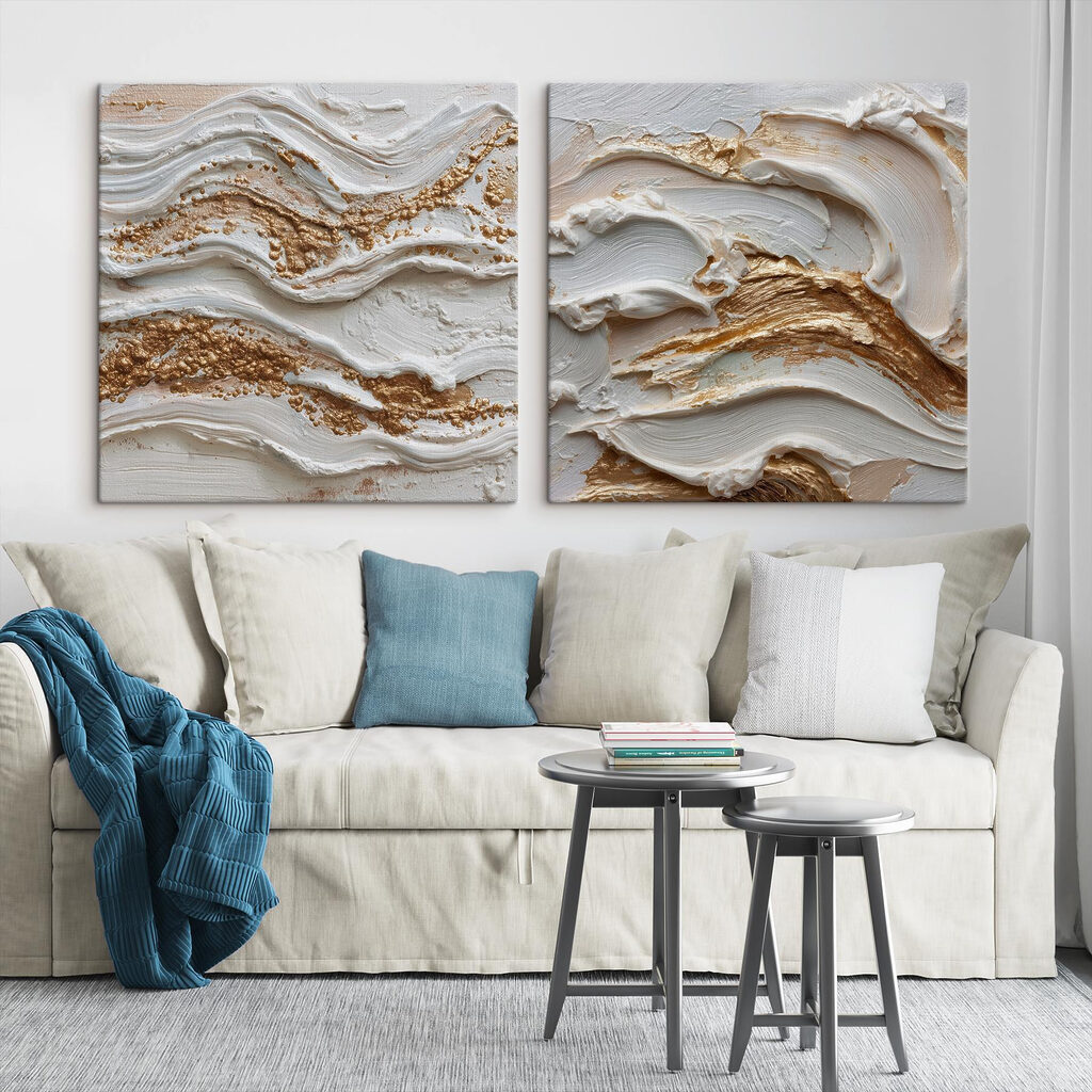 Weiß-goldene Wellen — Interieur 2
