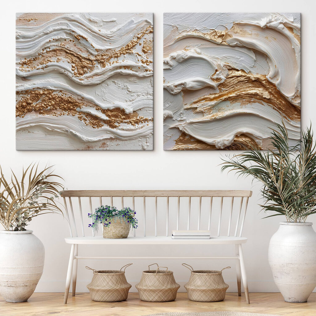 Weiß-goldene Wellen — Interieur 1