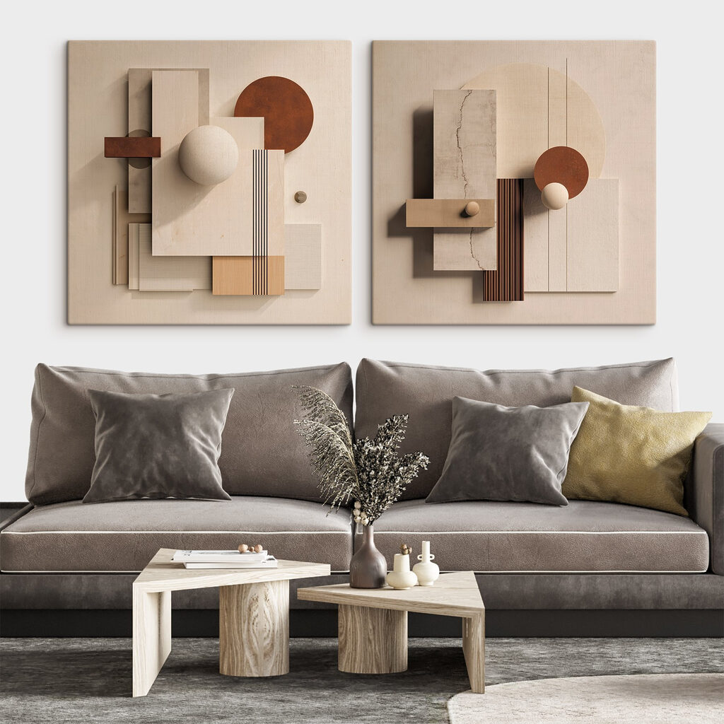 Spiel der Flächen in einem Interieur
