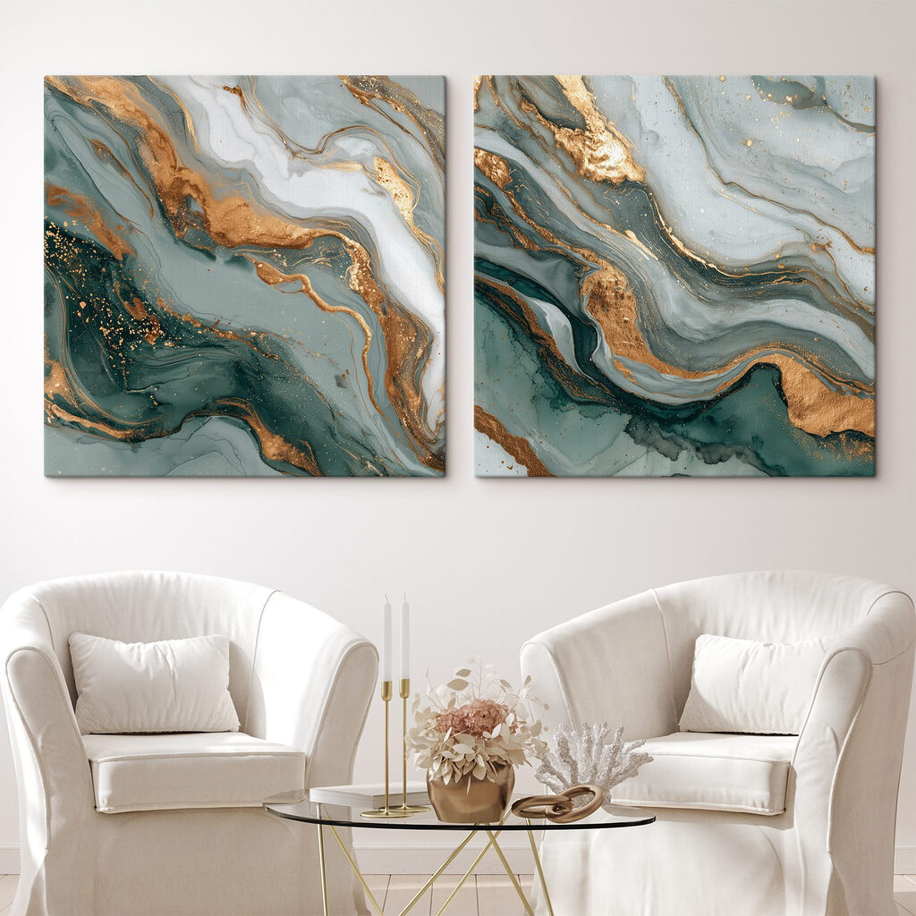 Grün-goldene Wirbel — Interieur 2