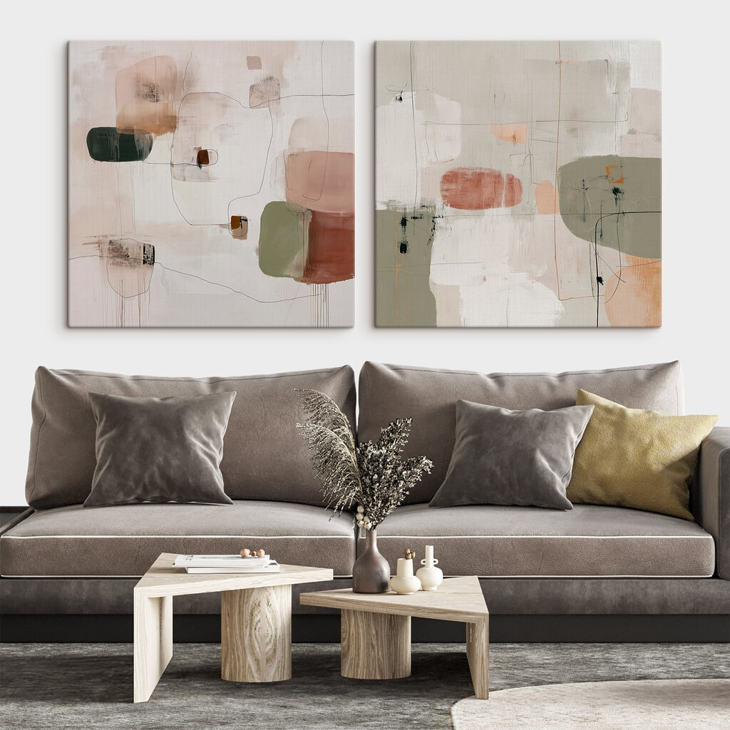 Farbe in stillen Formen in einem Interieur