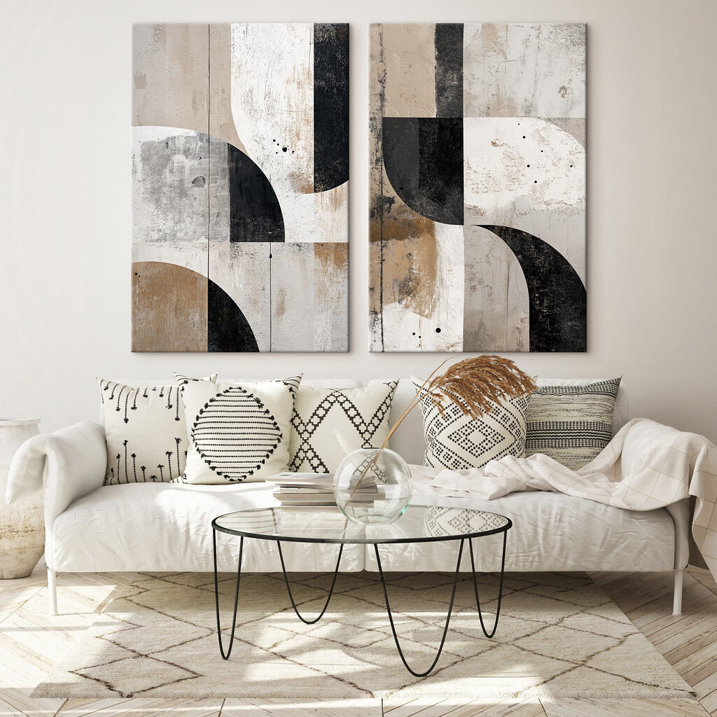 Geometrie mit Patina in einem Interieur