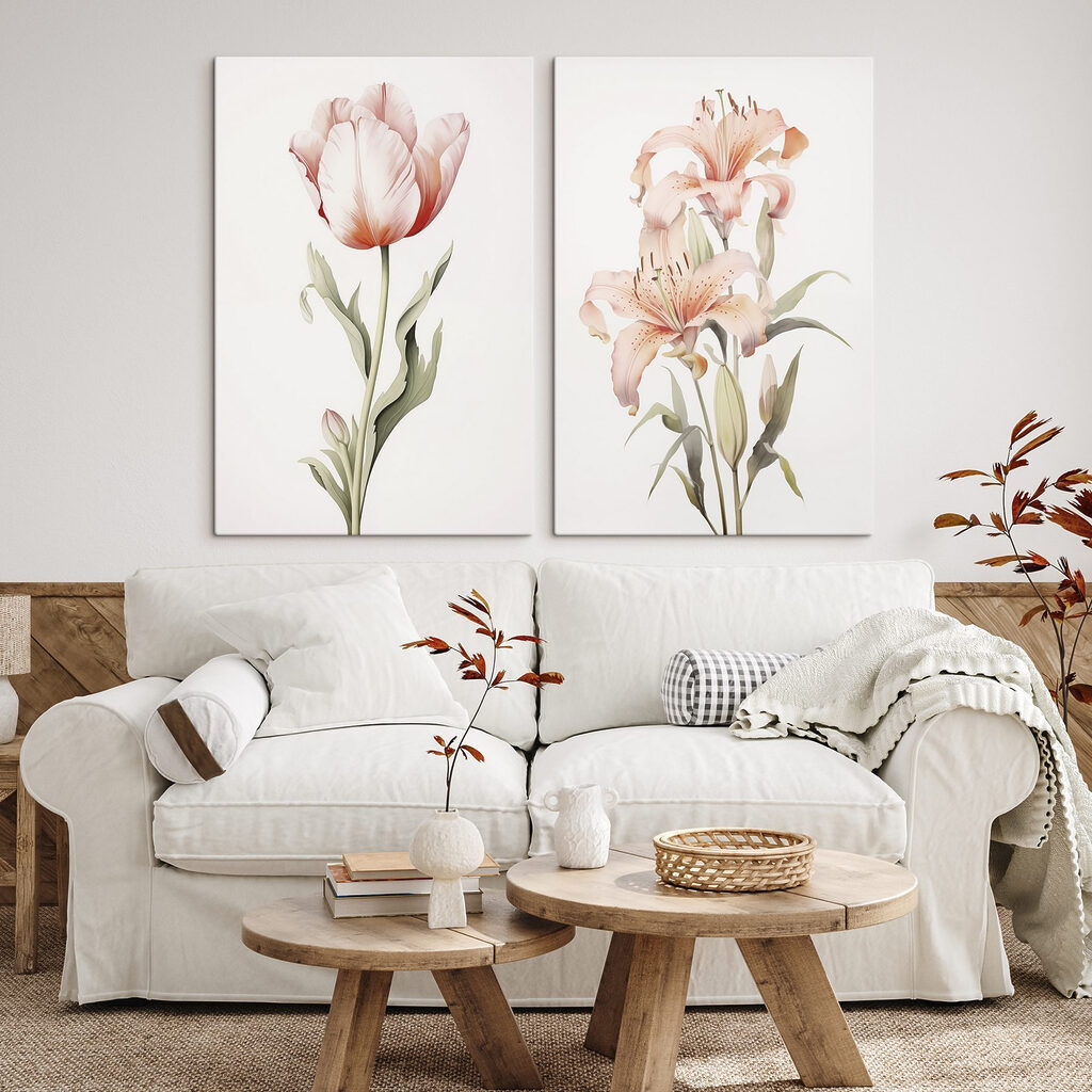 Zarte Blüte in einem Interieur