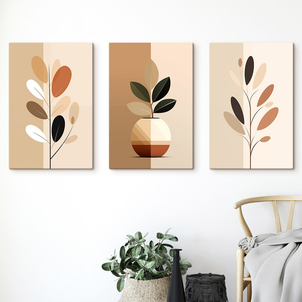 Botanisches Stillleben in einem Interieur