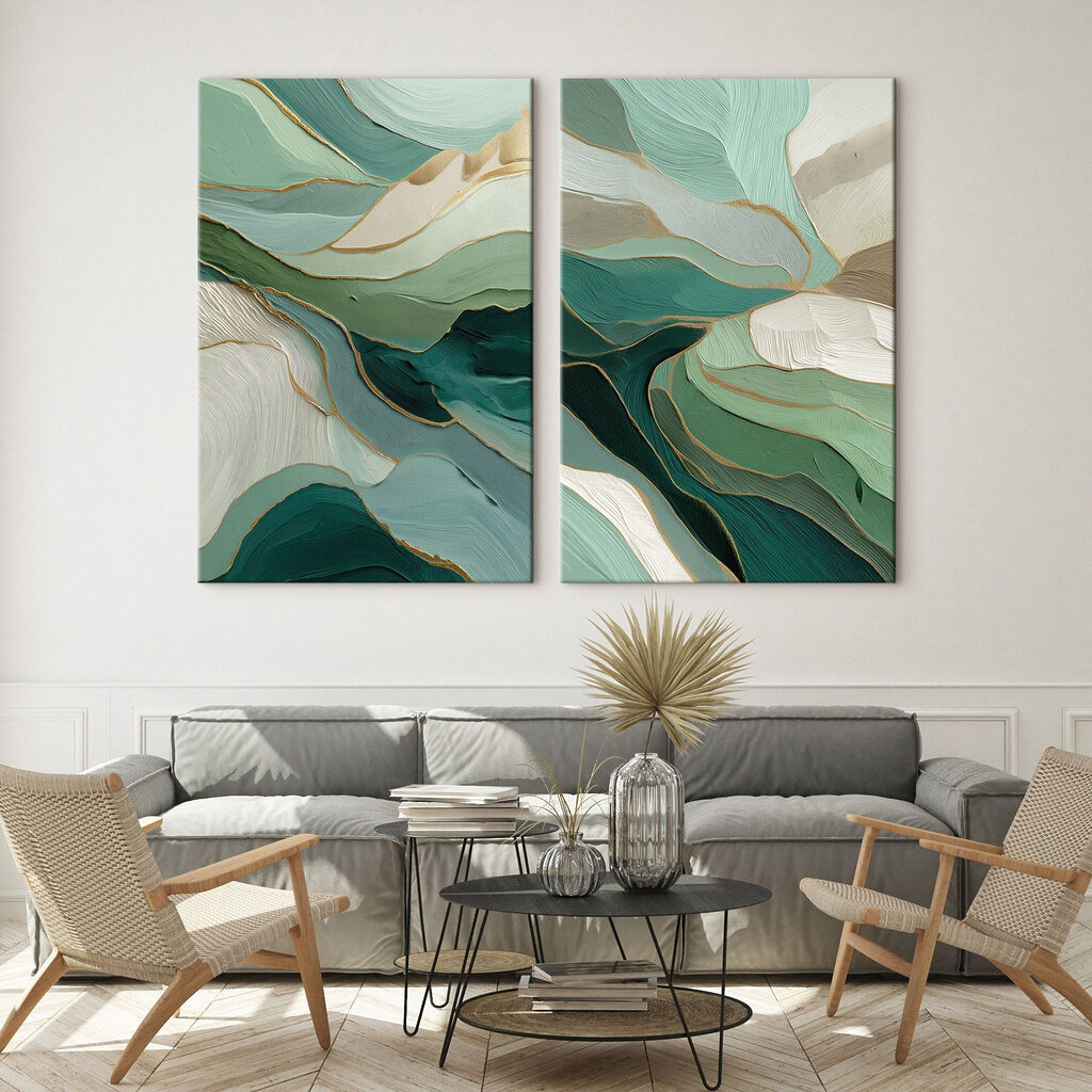 Fluss aus Jade in einem Interieur