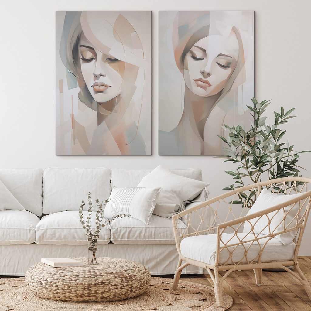 Träumerei in Pastell in einem Interieur