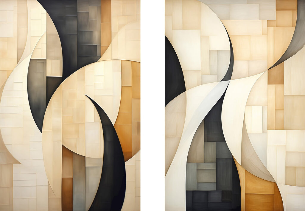 Kurven und Rechtecke — ganzes Design