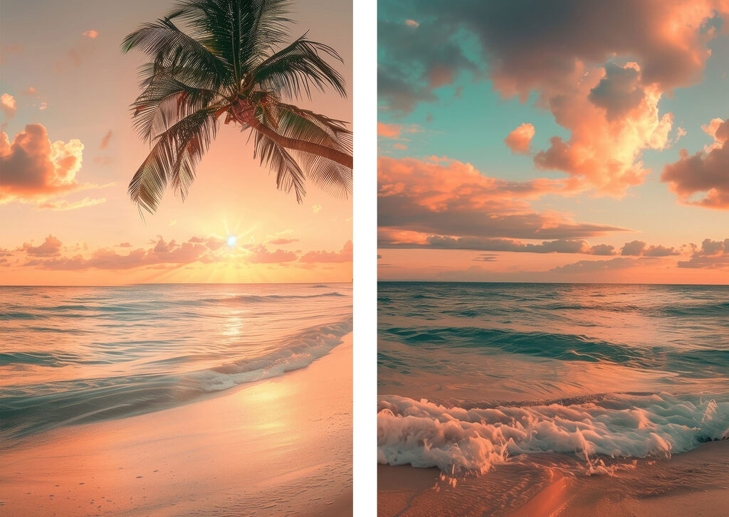 Palme am Strand — ganzes Design