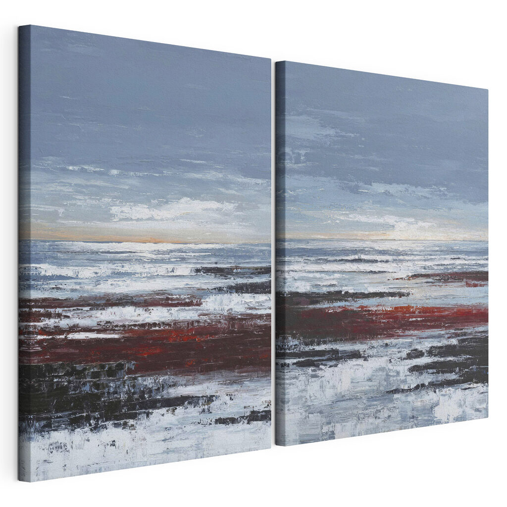 Strand unter grauem Himmel — Produktansicht