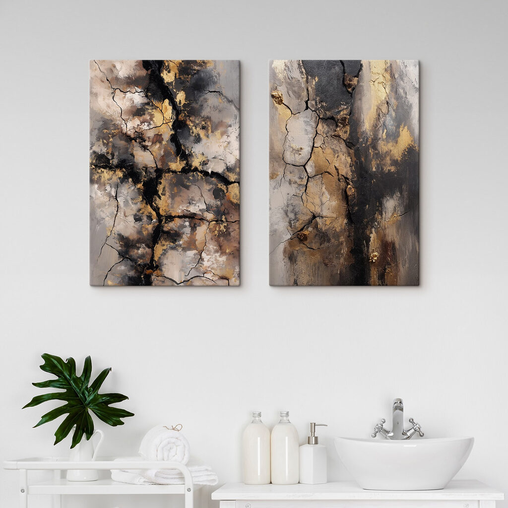 Schwarz-goldene Risse — Interieur 2