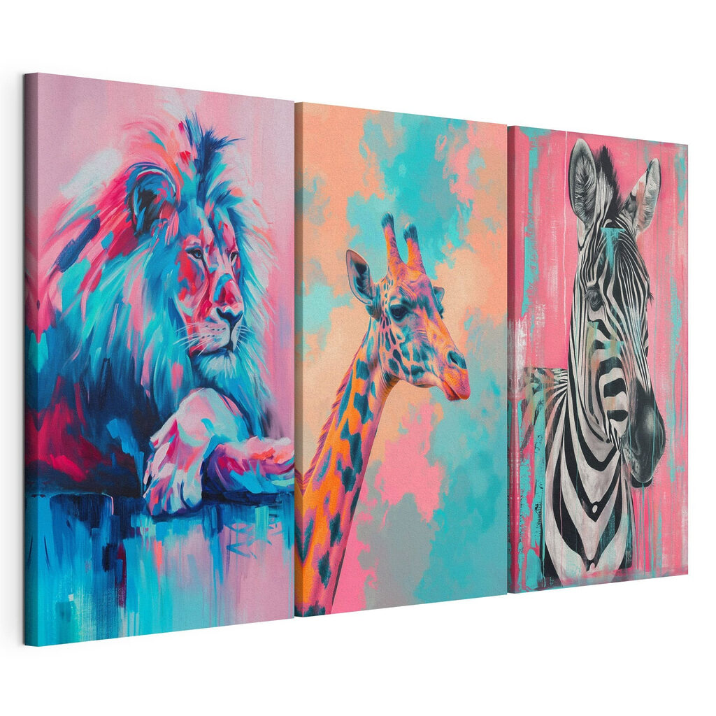 Löwe, Giraffe und Zebra — Produktansicht