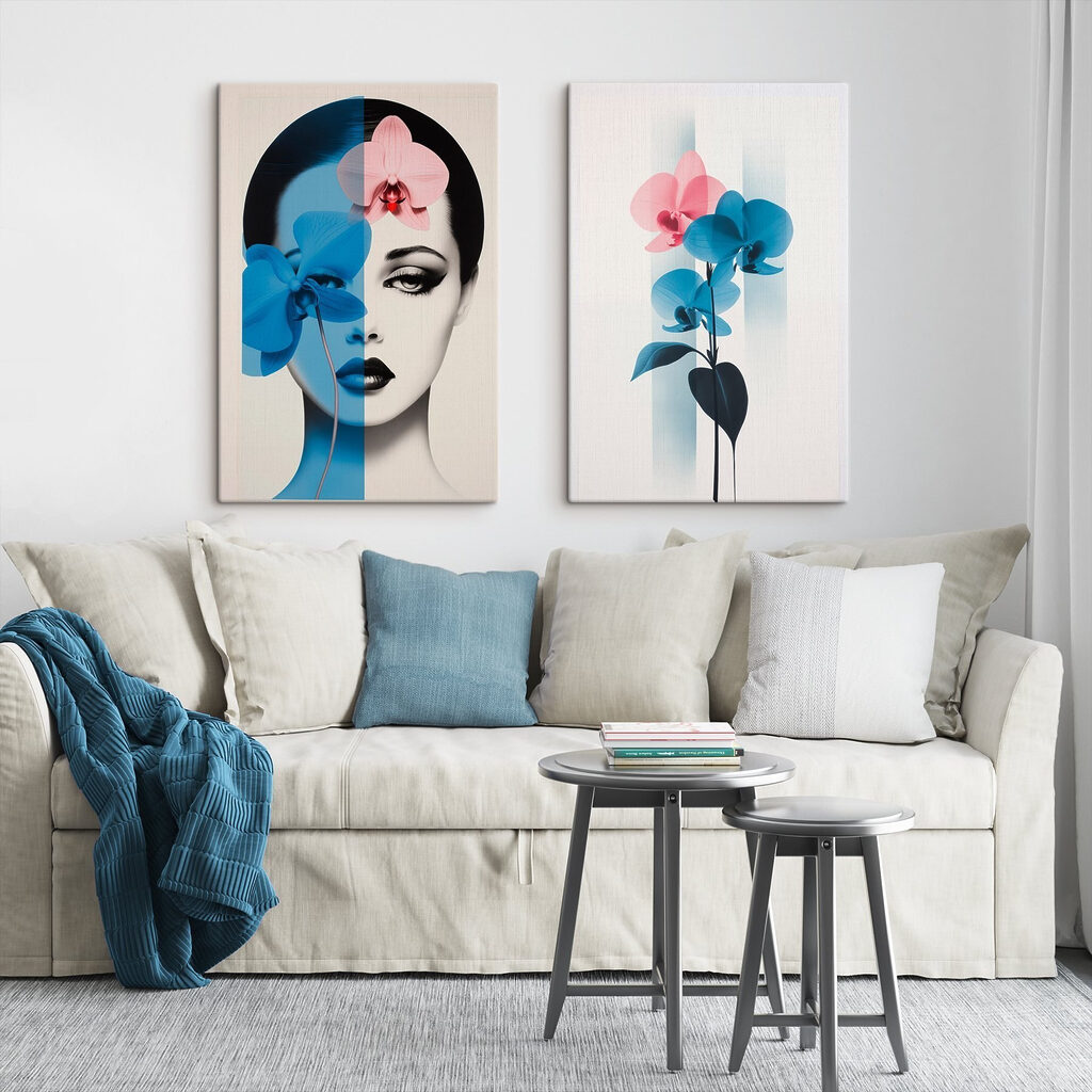 Frau mit Orchideen — Interieur 2