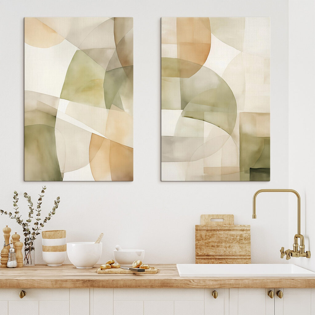 Sanft überlagerte Flächen in einem Interieur