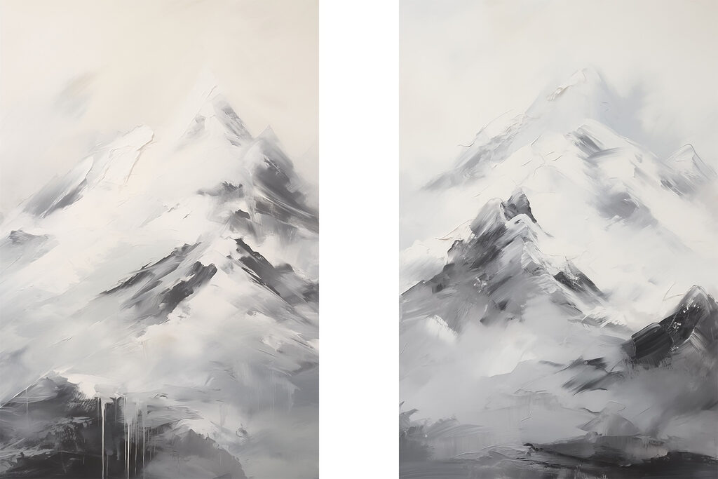 Gipfel im Nebel — ganzes Design