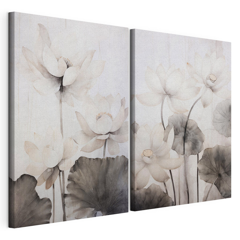 Lotusblüten in Aquarell — Produktansicht