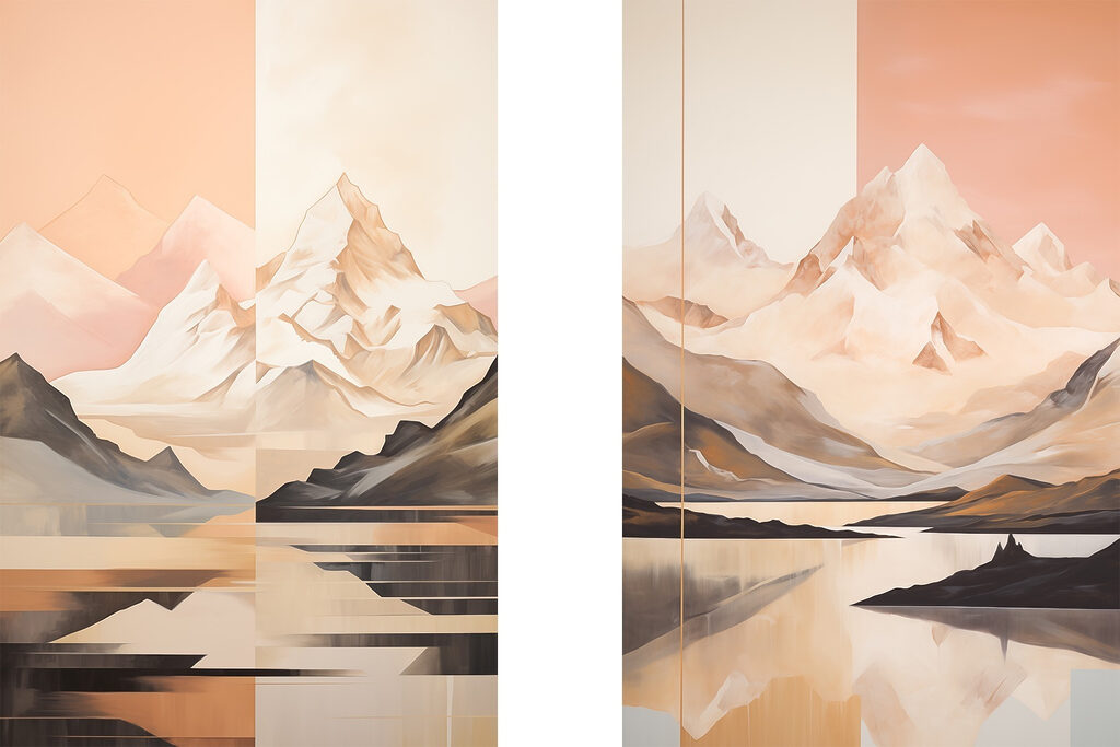 Bergsee — ganzes Design