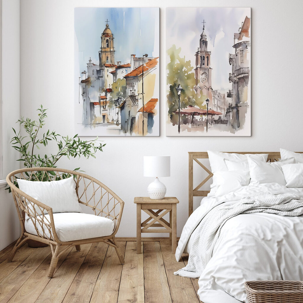 Entlang alter Fassaden in einem Interieur