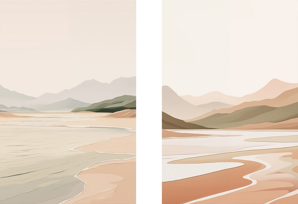 Ufer und Berge — ganzes Design